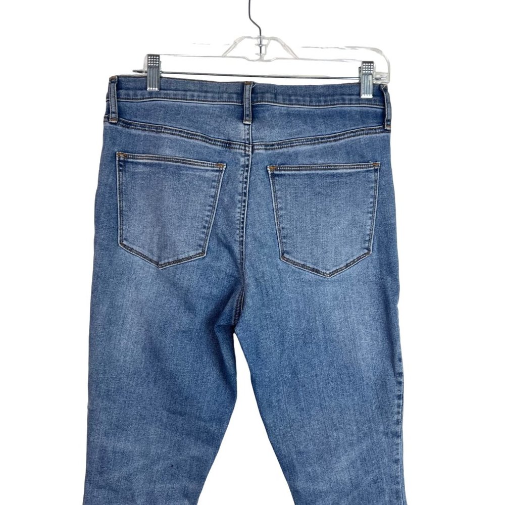 🟣 GAP Size 30 Regular Color Block Distressed Skinny Super High Rise Jean - Picture 7 of 11